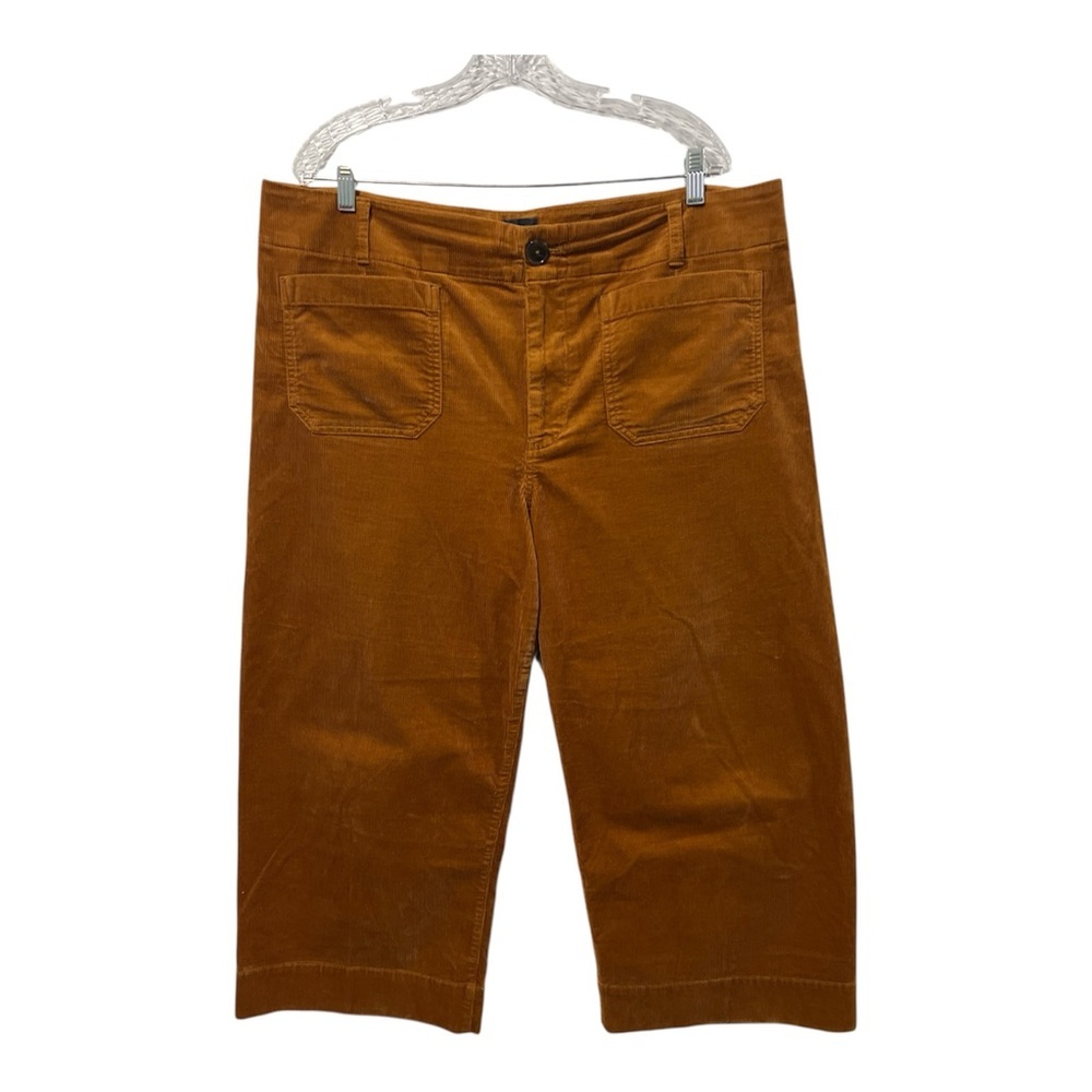 Maeve Anthropologie The Colette Corduroy Crop Pant Wide Leg Women’s 18W Brown